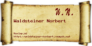 Waldsteiner Norbert névjegykártya